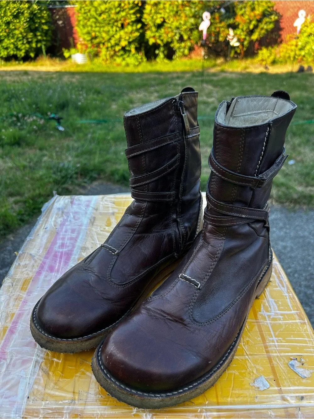 Angulus by Nilo  Women’s Brown Leather Full Zip Boots Size 39X